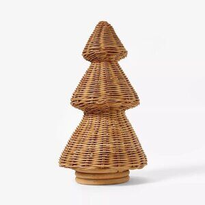 Threshold Studio McGee Large Rattan Basket Weave Christmas Tree - Christmas 2024